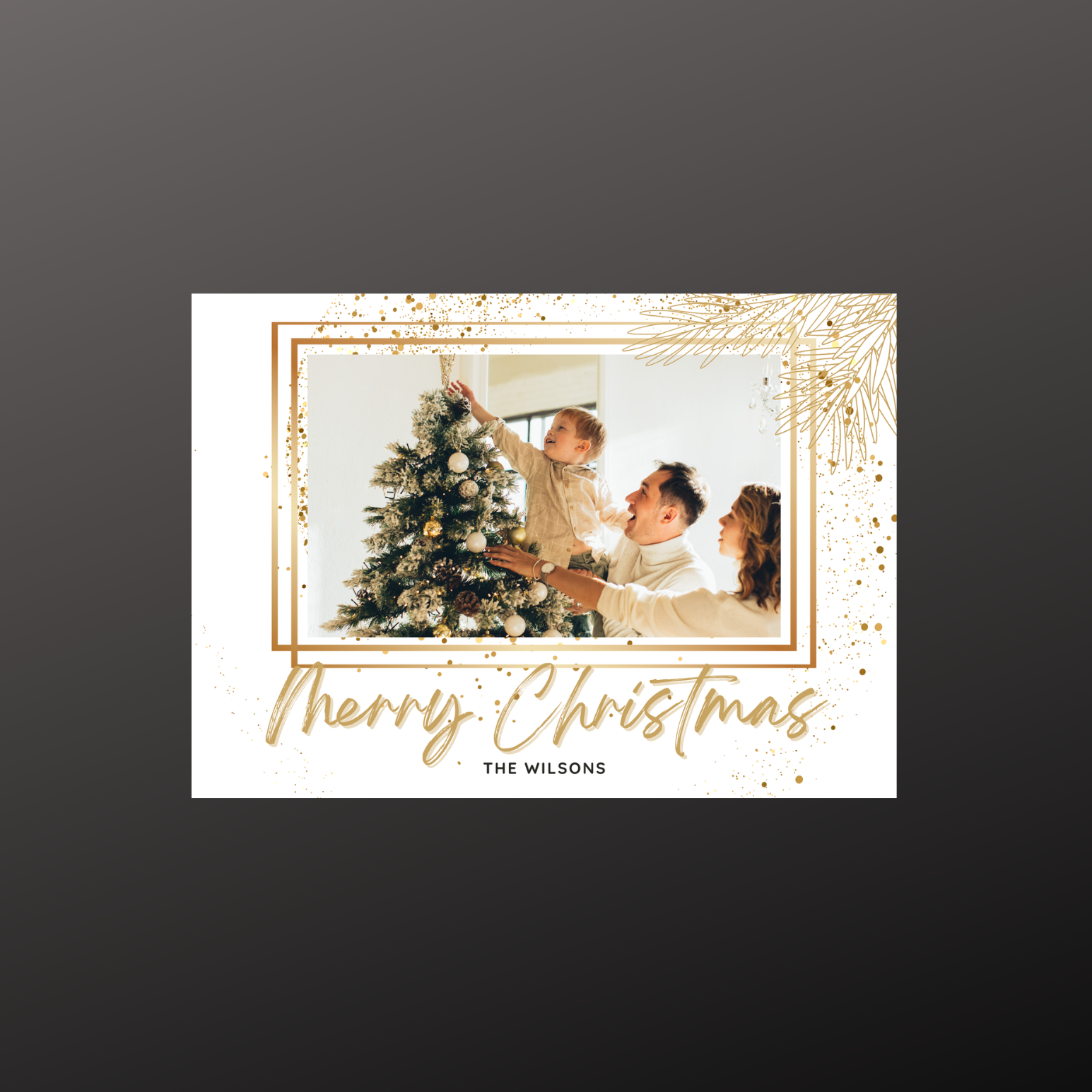 Gold Merry Christmas