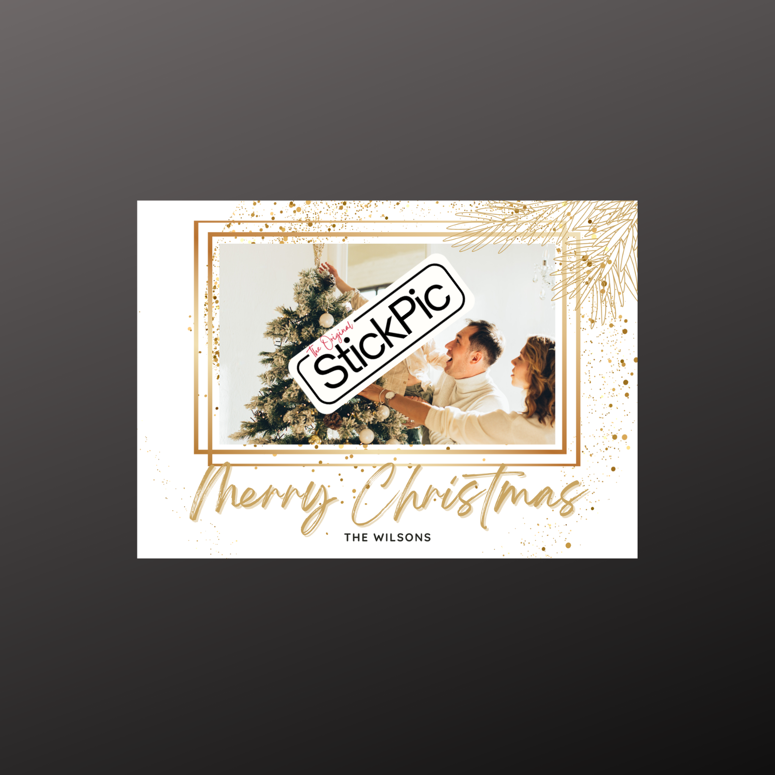 Gold Merry Christmas