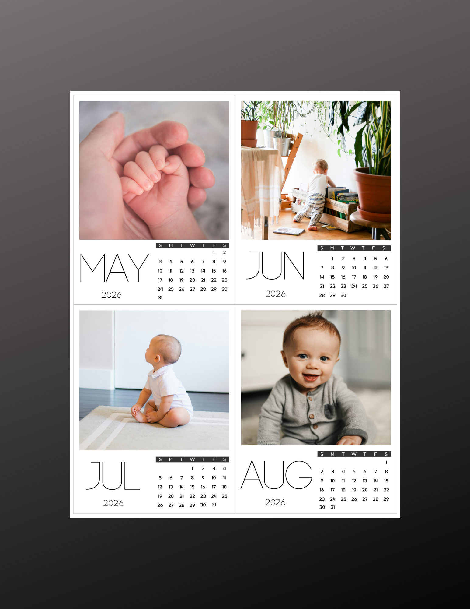 Custom Photo Calendar (5x4")
