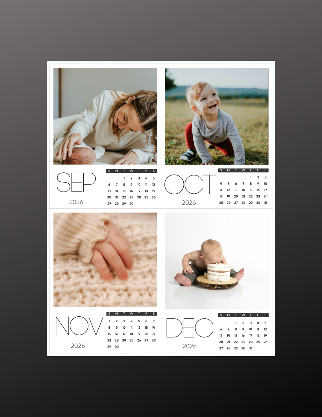 Custom Photo Calendar (5x4")