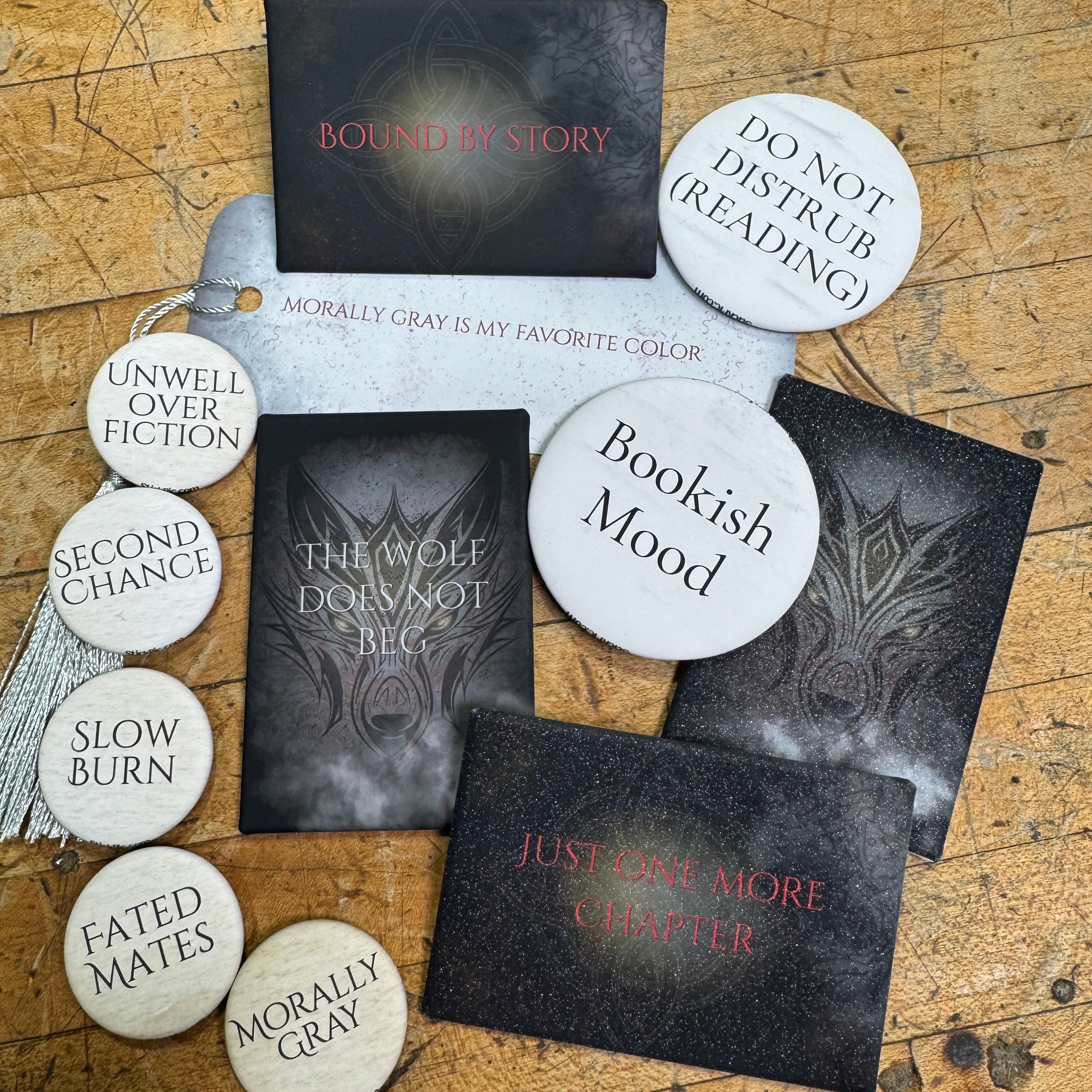Large bookish magnet bundle with bookmarks and reading-themed magnets for fans of "Claimed by the Crown" like “Do Not Disturb Reading” and “Bookish Mood”